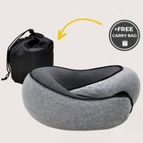 MEMORY-FOAM Travel Pillow + FREE Carry Bag