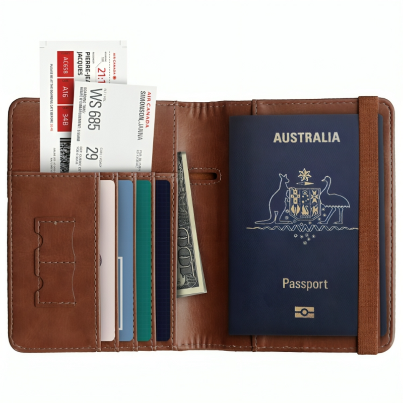 Travel Passport Wallet Holder