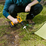 Glow In The Dark Heavy Duty Tent Pegs (Pack Of 15 + FREE Drill Bit & Canvas Bag)