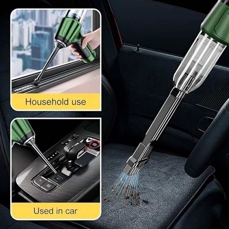 2 in 1 Cordless Car Vacuum + 5 FREE Cleaning Accessories