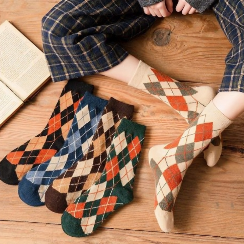 VINTAGE WOOL CREW SOCKS | PACK OF 5